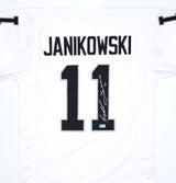 Sebastian Janikowski Autographed White Pro Style Jersey- Beckett W Hologram *R1