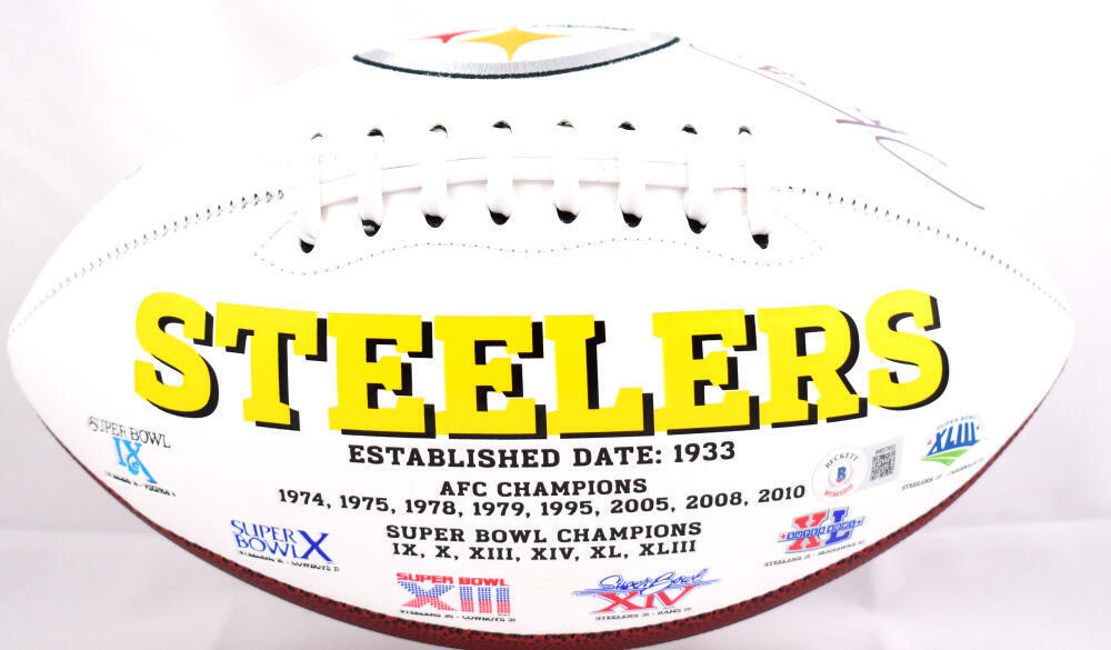Hines Ward Autographed Pittsburgh Steelers Logo Football w/SB MVP-Beckett W Holo