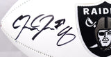 Josh Jacobs Autographed Las Vegas Raiders Logo Football-Beckett W Hologram