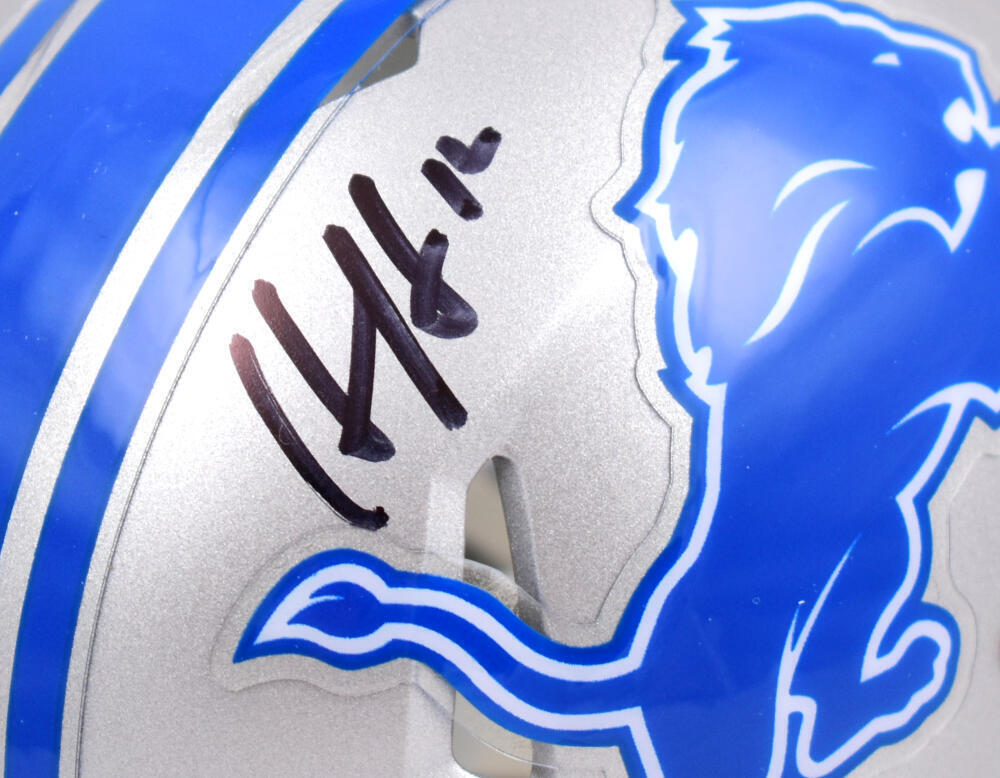 Hendon Hooker Autographed Detroit Lions Speed Mini Helmet-Beckett W Hologram