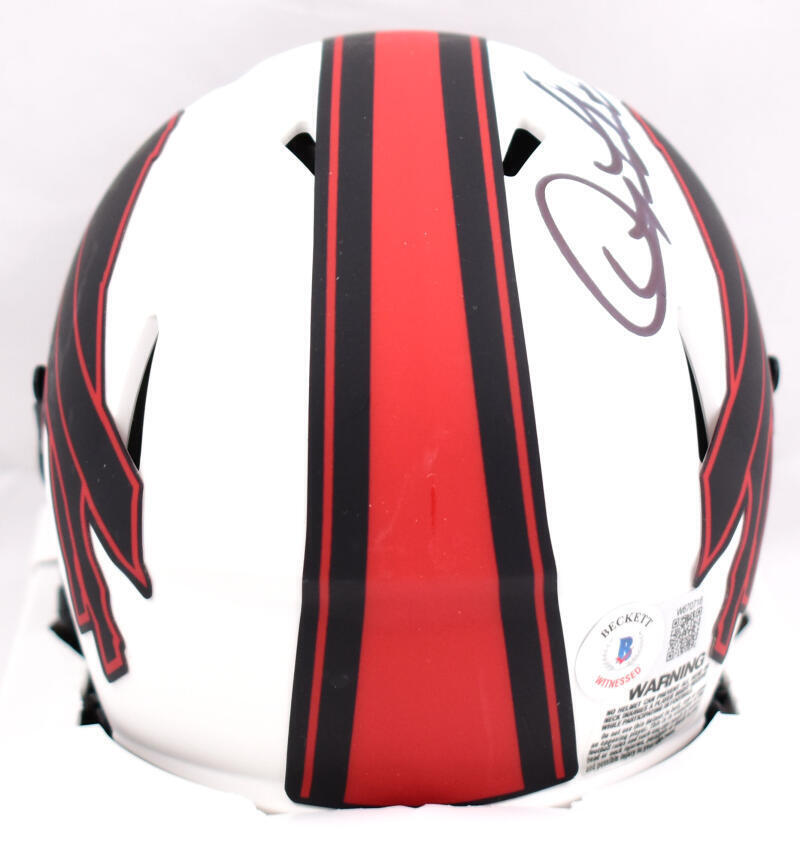 Doug Flutie Autographed Buffalo Bills Lunar Speed Mini Helmet-Beckett W Hologram