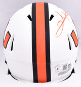 Clinton Portis Signed Miami Hurricanes Lunar Speed Mini Helmet-Beckett W Holo