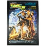Michael J. Fox Signed Framed Back To The Future 3 32x46 Movie Poster Insc BAS