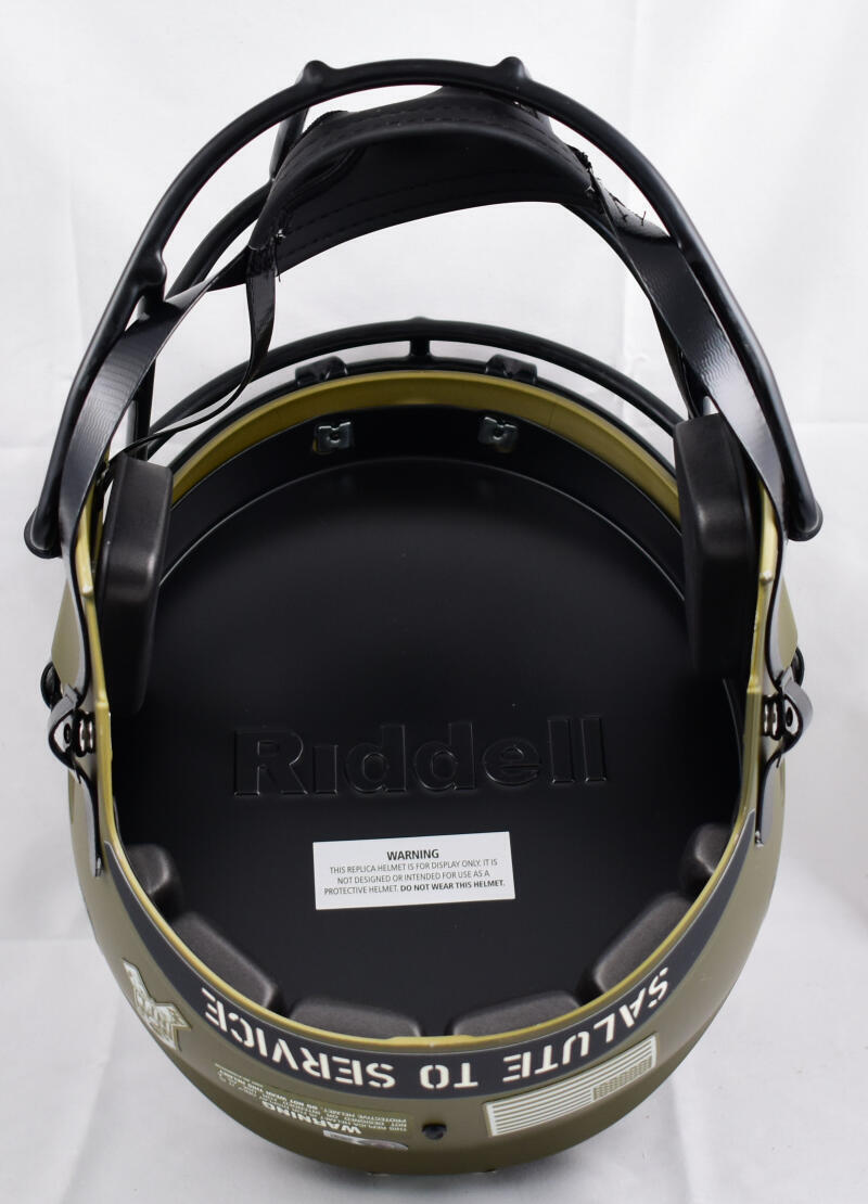 Hendon Hooker Autographed Lions F/S Salute to Service Speed Helmet - Beckett W