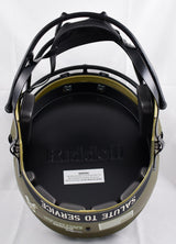 Hendon Hooker Autographed Lions F/S Salute to Service Speed Helmet - Beckett W