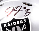 Josh Jacobs Autographed Raiders F/S Speed Authentic Helmet #8- Beckett W Holo
