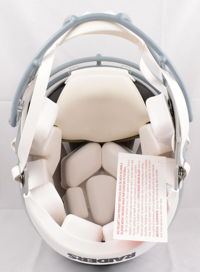 Josh Jacobs Autographed Raiders F/S Speed Authentic Helmet #8- Beckett W Holo