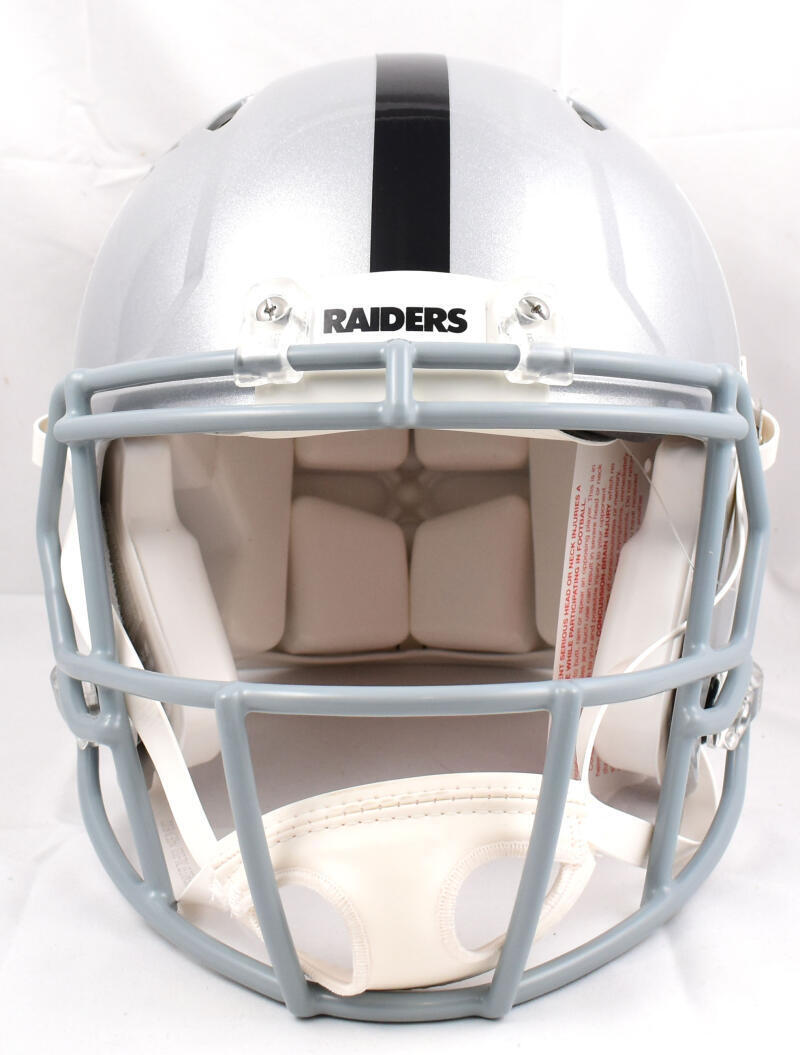 Josh Jacobs Autographed Raiders F/S Speed Authentic Helmet #8- Beckett W Holo