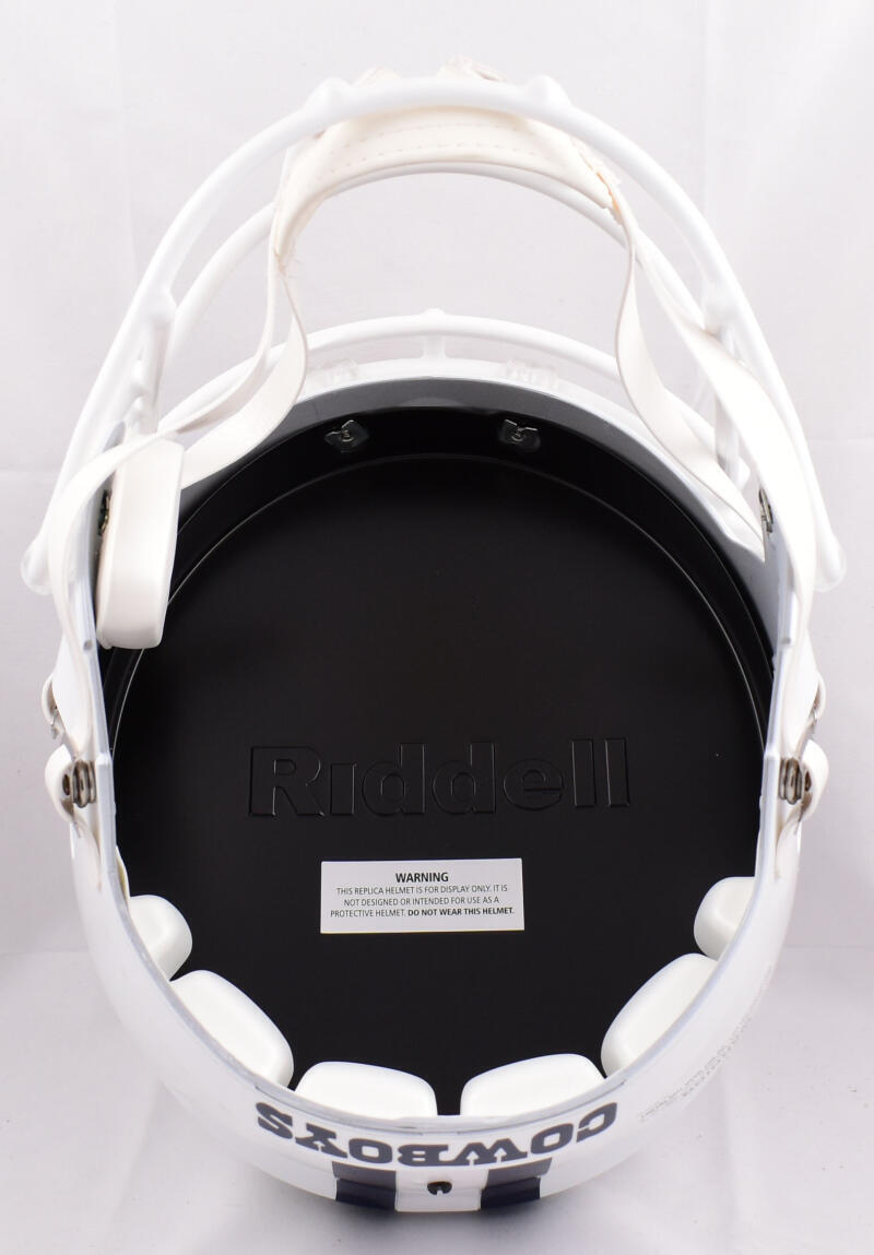 Dak Prescott Signed Cowboys F/S ALT 2022 Speed Helmet-Beckett W Holo *Light Blue