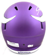 Jordan Addison Autographed Minnesota Vikings F/S Speed Helmet- Beckett W Holo