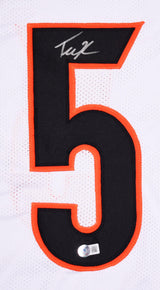 Tee Higgins Autographed White Pro Style Jersey - Beckett W Hologram *Silver
