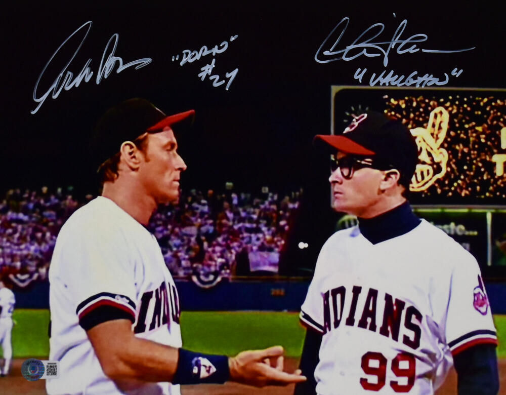 Charlie Sheen Corbin Bernsen Autographed 11x14 Major League Photo-Beckett W Holo