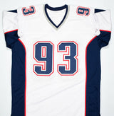 Richard Seymour Autographed White Pro Style Jersey- Beckett W Hologram *Silver