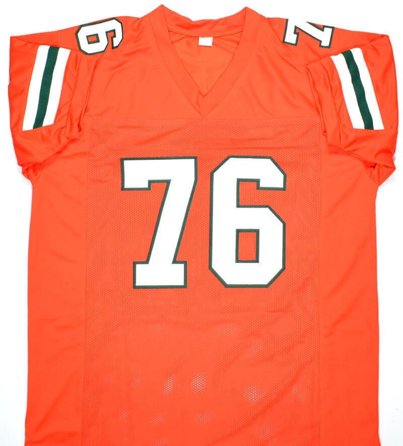 Warren Sapp Autographed Orange College Style Jersey - Beckett W Hologram *Black