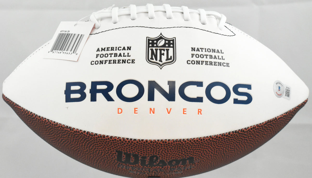 Champ Bailey Autographed Denver Broncos Logo Football-Beckett W Hologram *Black