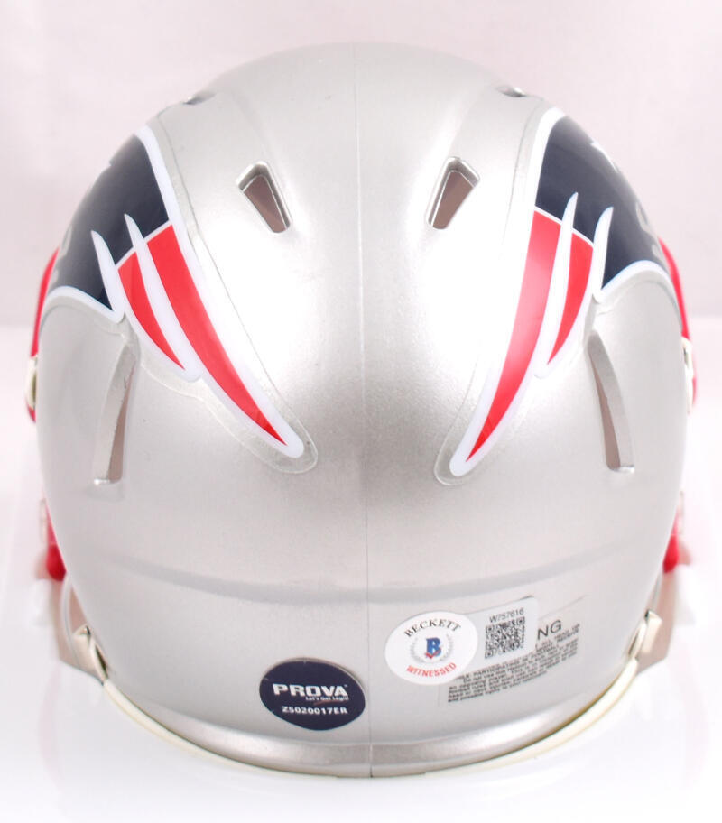 Richard Seymour Autographed Patriots Speed Mini Helmet- Beckett W Hologram