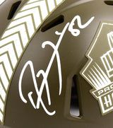 Ed Reed Ray Lewis Signed HOF Salute to Service Speed Mini Helmet-Beckett W Holo