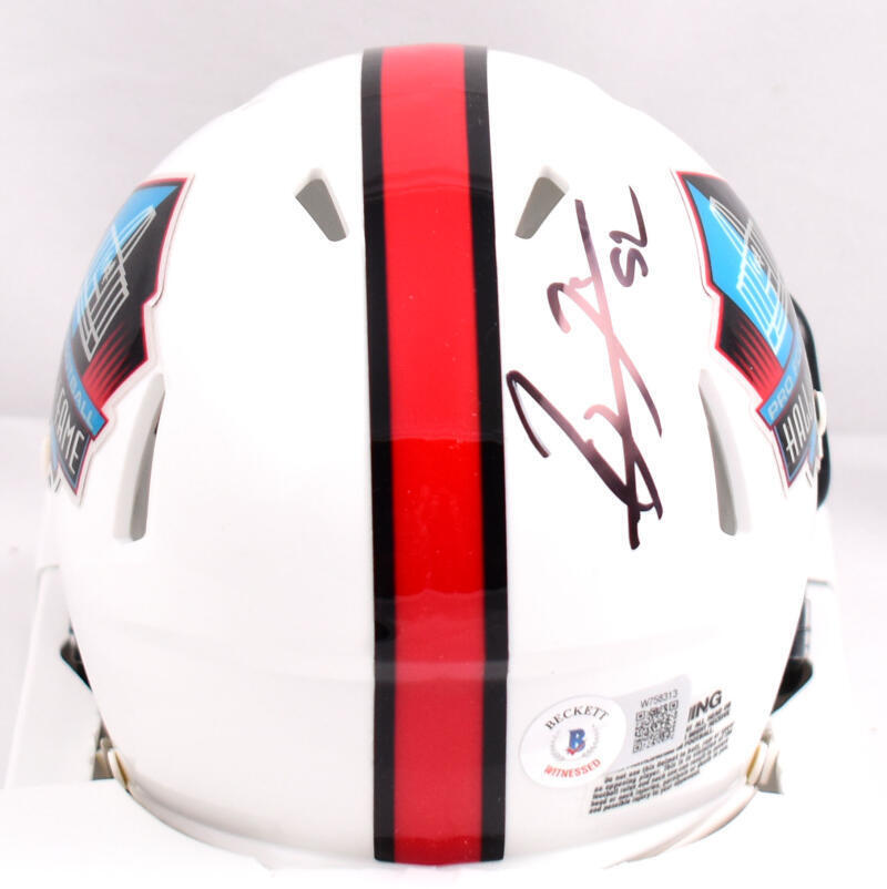 Ed Reed Ray Lewis Autographed Hall of Fame Speed Mini Helmet-Beckett W Hologram