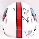 Ed Reed Ray Lewis Autographed Hall of Fame Speed Mini Helmet-Beckett W Hologram