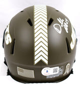 Darrelle Revis Signed Jets Salute to Service Speed Mini Helmet - Beckett W Holo