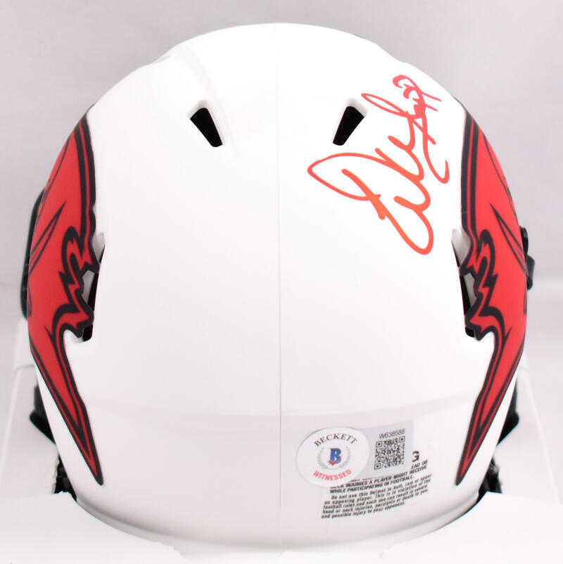 Warren Sapp Autographed Buccaneers Lunar Speed Mini Helmet - Beckett W Hologram