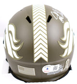 John Elway Signed Broncos Salute to Service Speed Mini Helmet-Beckett W Hologram