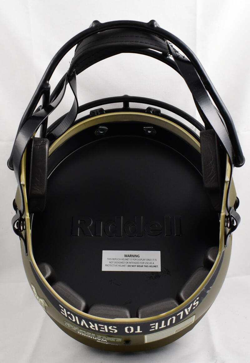 John Elway Signed Denver Broncos F/S Salute to Service Speed Helmet-BeckettWHolo