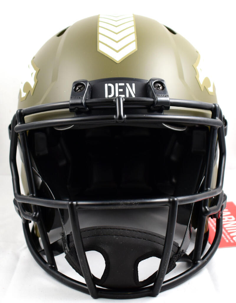 John Elway Signed Broncos F/S Salute to Service Speed Authentic Helmet-Beckett W