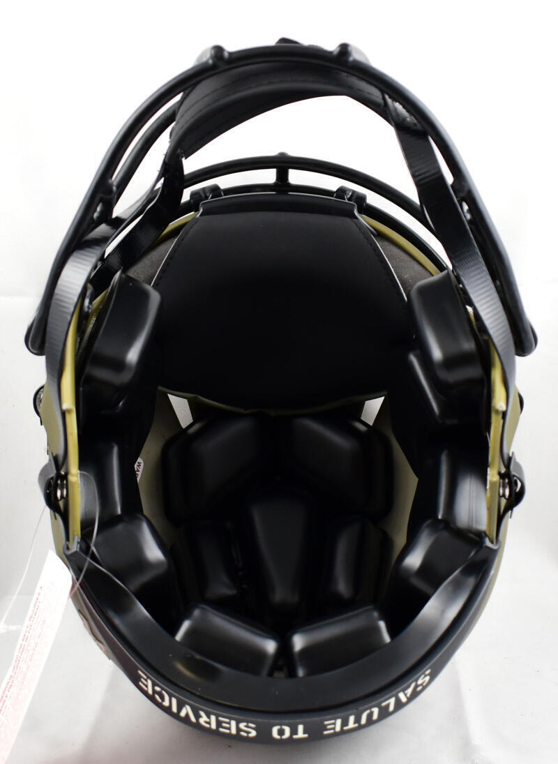 Ed Reed Signed Ravens F/S Salute to Service Speed Authentic Helmet- Beckett W