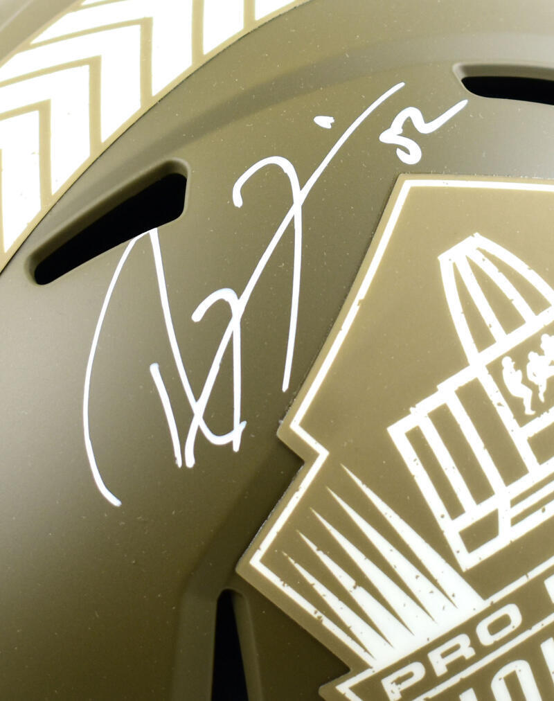 Ray Lewis Signed HOF F/S Salute to Service Speed Helmet w/HOF-Beckett W Hologram