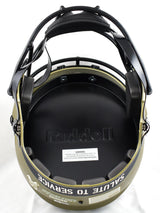 Ray Lewis Signed HOF F/S Salute to Service Speed Helmet w/HOF-Beckett W Hologram