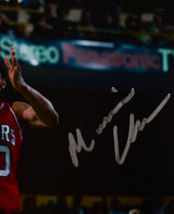 Maurice Cheeks Autographed Philadelphia 76ers 8x10 Lay Up Photo- Beckett W Holo