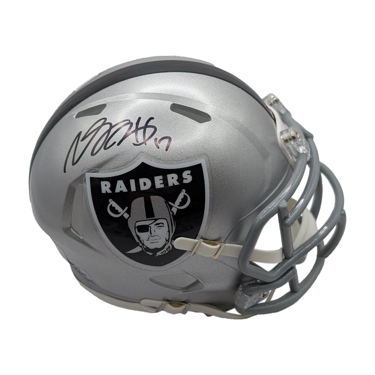 Davante Adams Autographed Las Vegas Raiders Speed Mini Helmet - BAS