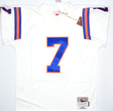 John Elway Signed Broncos Mitchell & Ness White 1990 Legacy Jersey- Beckett W