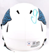 Calvin Ridley Autographed Jaguars Lunar Speed Mini Helmet -Beckett W Holo *Teal