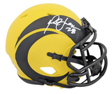 Marshall Faulk Signed Rams Rave Mini Helmet - Beckett