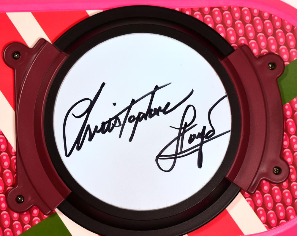MICHAEL J FOX CHRISTOPHER LLOYD Autographed BACK TO THE FUTURE Hoverboard BAS Wi