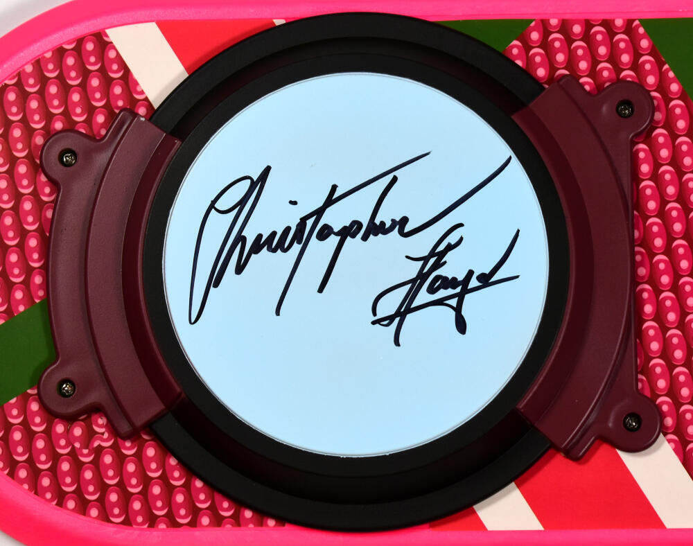 MICHAEL J FOX CHRISTOPHER LLOYD Autographed BACK TO THE FUTURE Hoverboard BAS #4