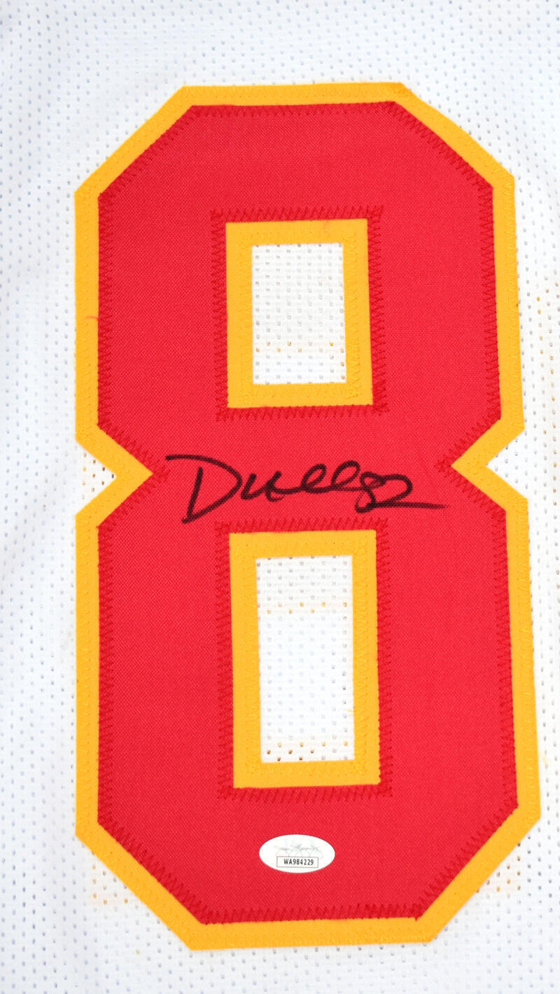Dante Hall Autographed White Pro Style Jersey- JSA W *Black