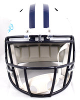 Emmitt Smith Autographed F/S Cowboys Flat White Speed Helmet- Beckett W Hologram
