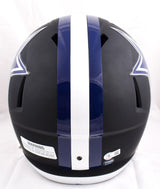 Emmitt Smith Autographed F/S Cowboys Flat Black Speed Helmet- Beckett W Hologram