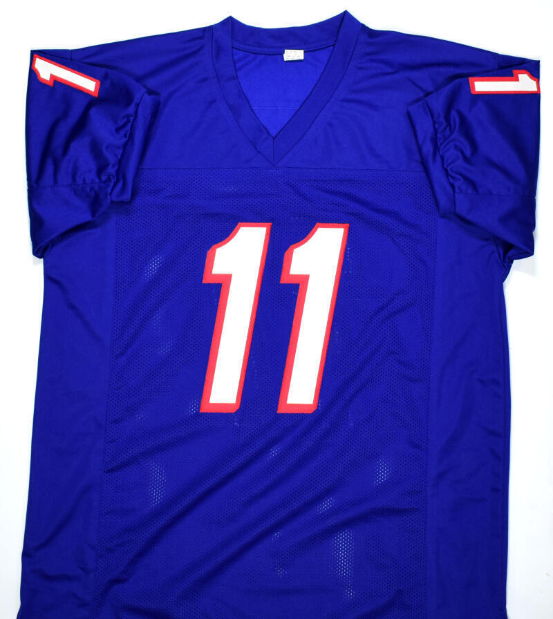Drew Bledsoe Autographed Blue Pro Style Jersey - Beckett W Hologram *Black