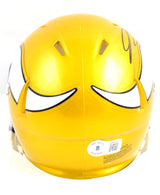 Jordan Addison Autographed Vikings Flash Speed Mini Helmet-Beckett W Holo *Black