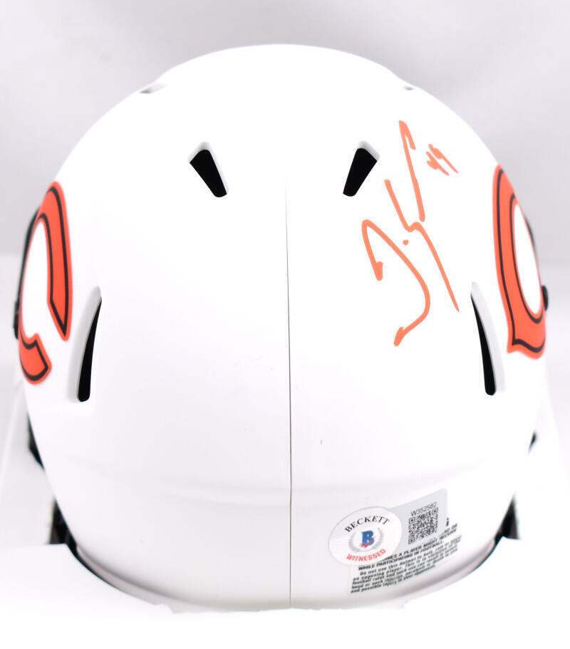 Tremaine Edmunds Signed Chicago Bears Lunar Speed Mini Helmet-Beckett W Hologram