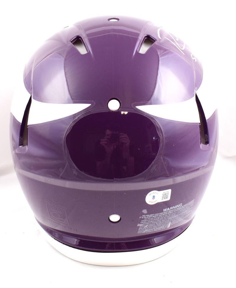 Randy Moss Signed Vikings F/S 83-01 Speed Authentic Helmet w/ Insc. - BAW Holo