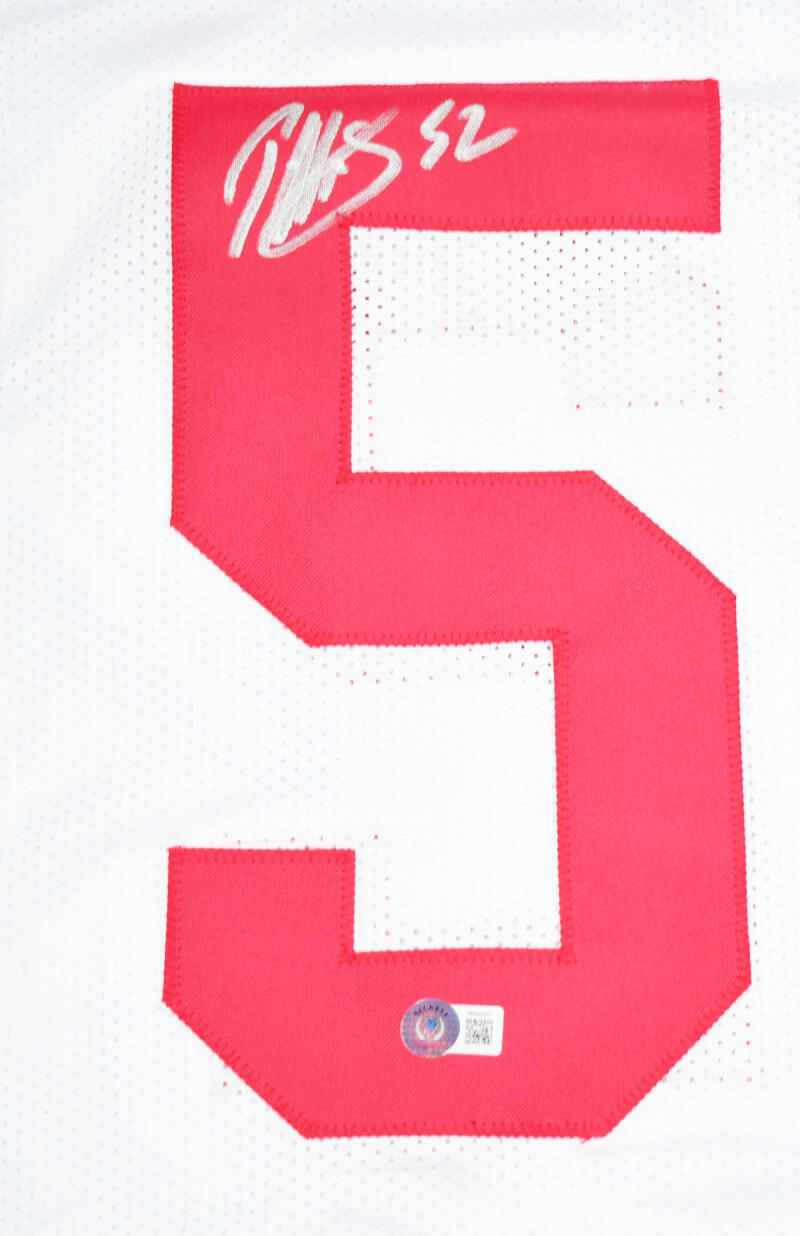 Patrick Willis Autographed White Pro Style Jersey- Beckett W Hologram *Silver