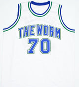 Dennis Rodman Autographed White Jersey - Beckett W Hologram *Silver