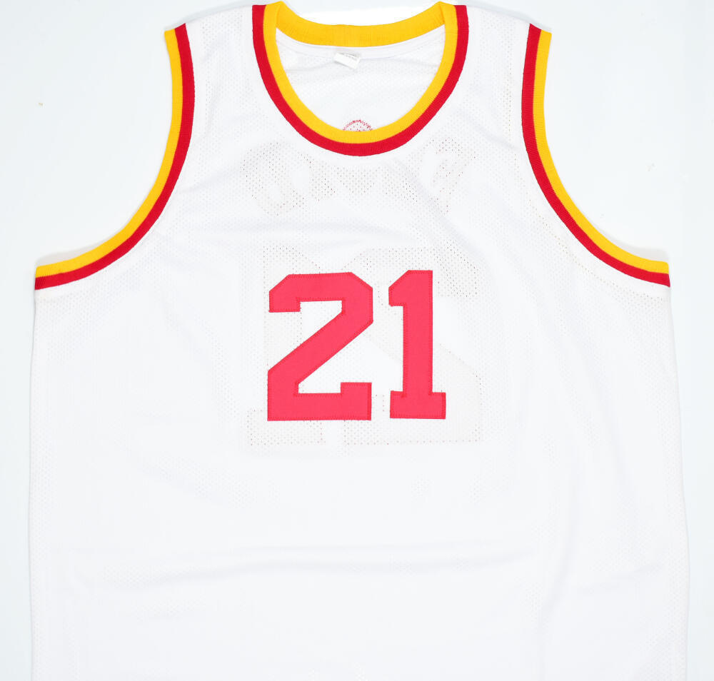 Sleepy Floyd Autographed White Pro Style Jersey- Beckett W Hologram *Black