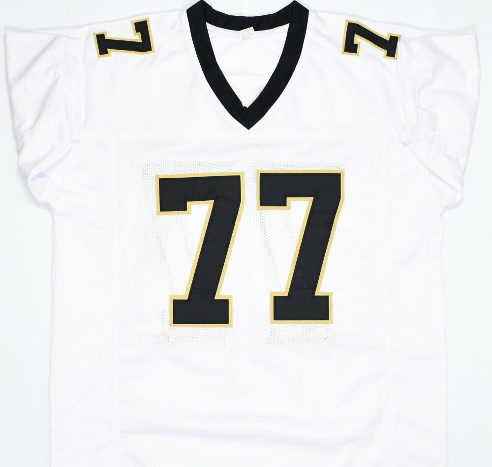 Willie Roaf Autographed White Pro Style Jersey w/ HOF- Beckett W Hologram