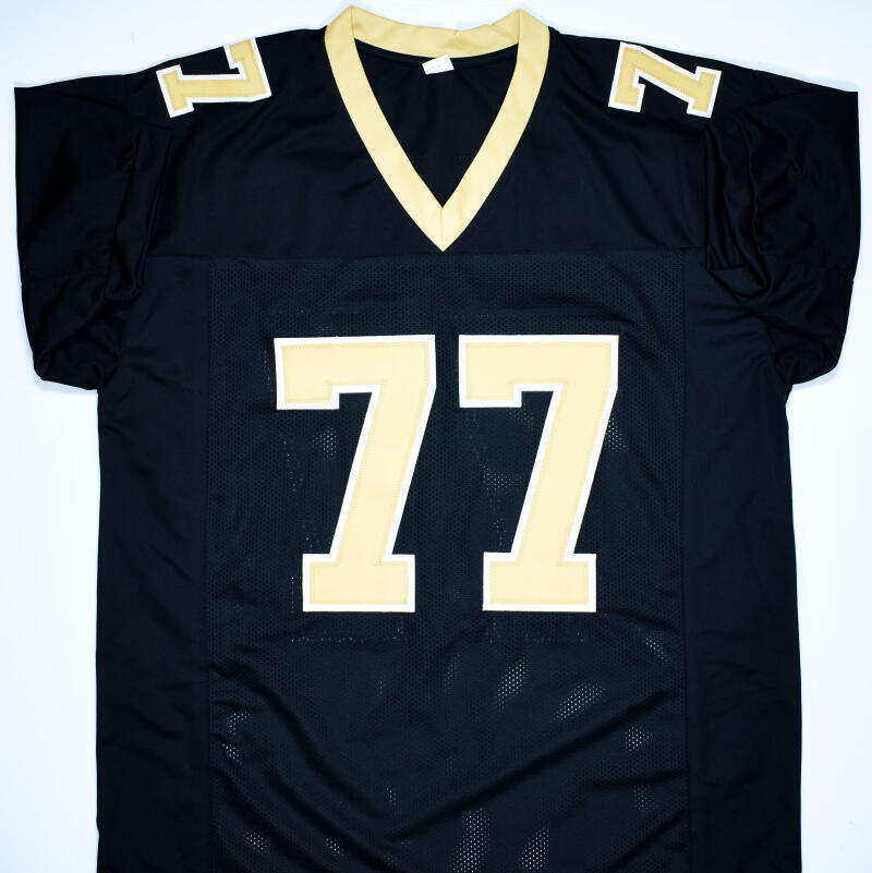 Willie Roaf Autographed Black Pro Style Jersey w/ HOF- Beckett W Hologram *Black